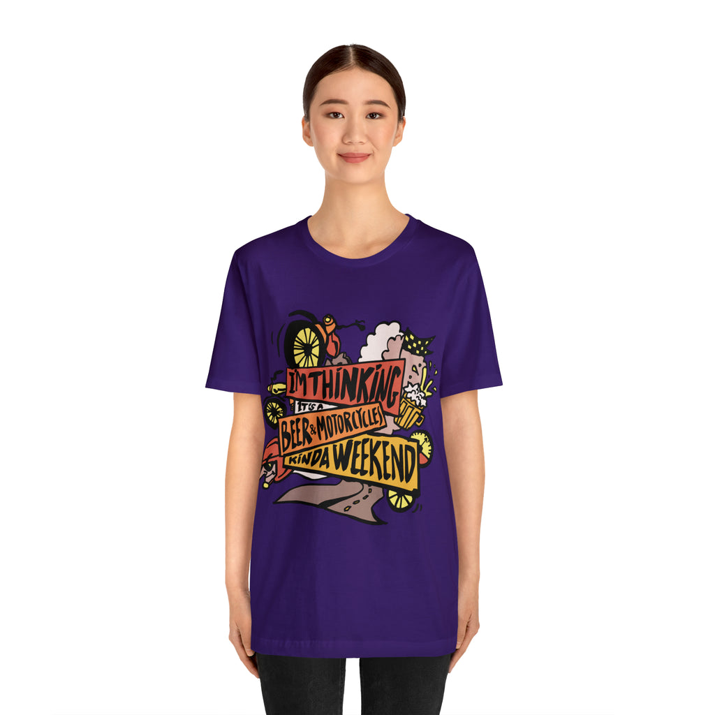 Beer and Motorcycle Shirt | Drink Beer Unisex T-Shirt