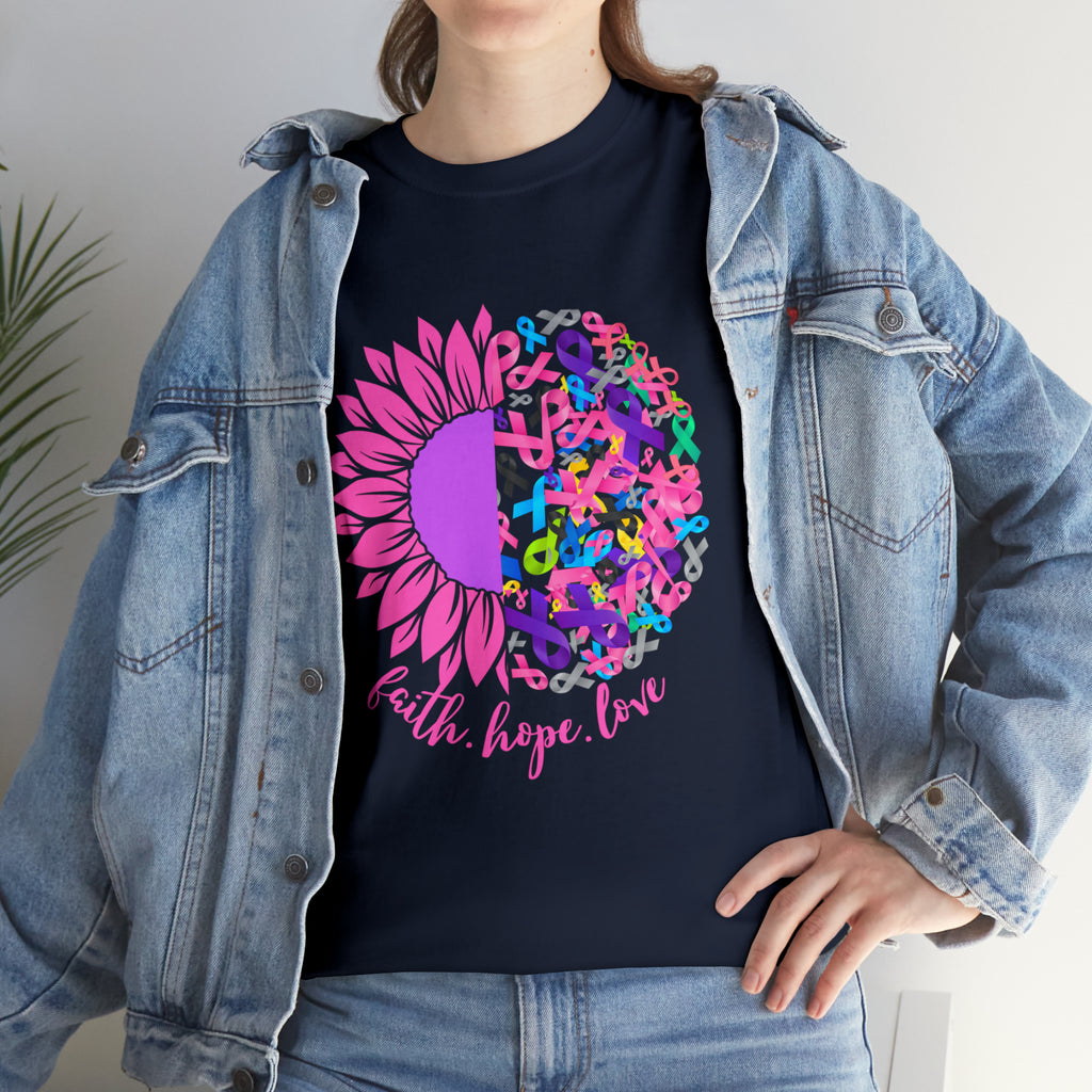 Faith Hope Love Shirt | Cancer Warrior Support Unisex T-Shirt