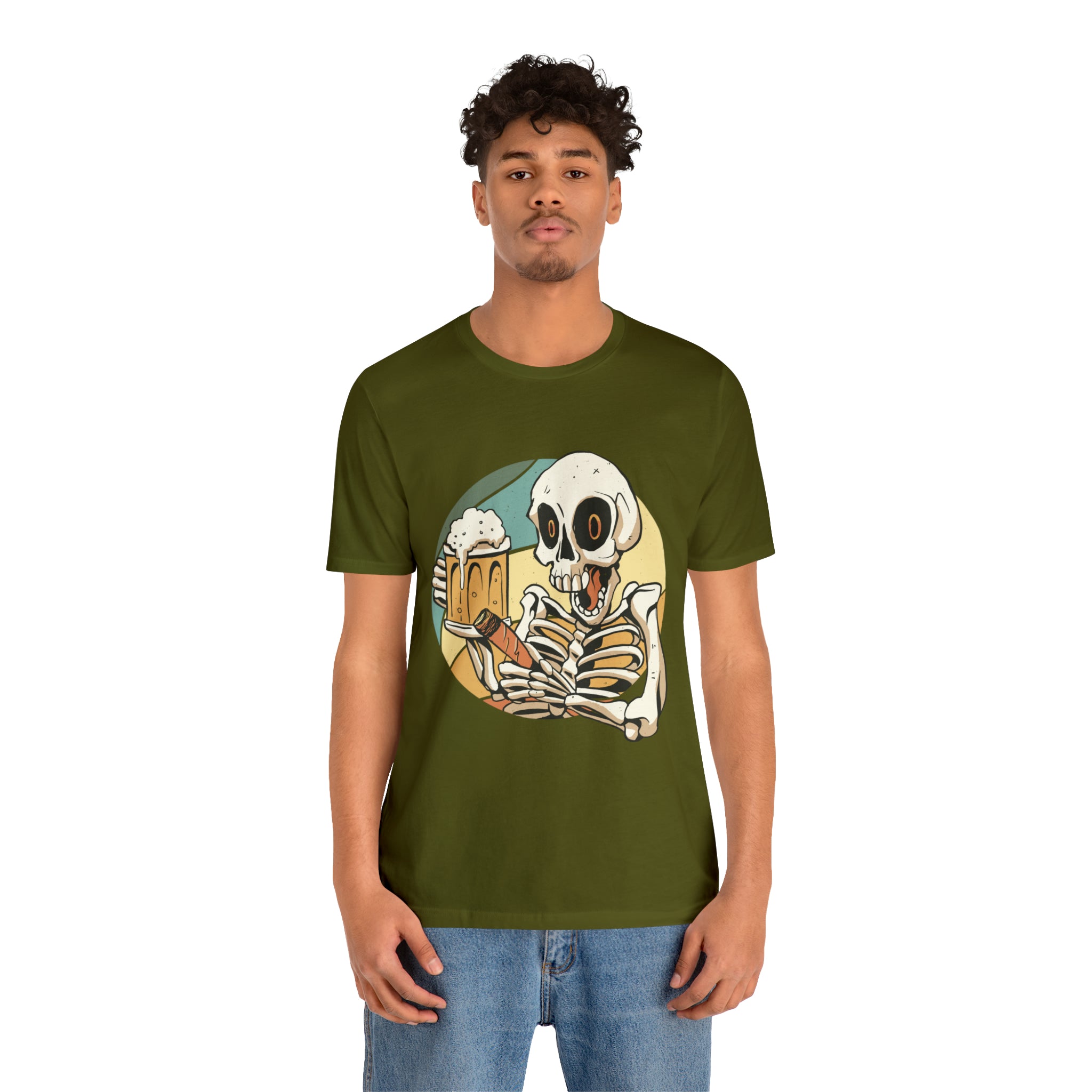 Skeleton Beer Shirt | Drink Beer Unisex T-Shirt
