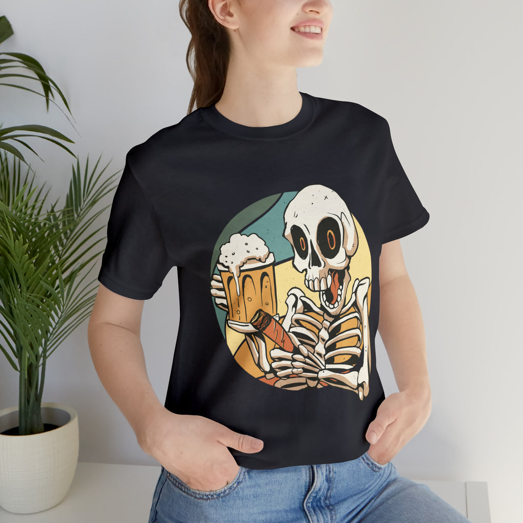 Skeleton Beer Shirt | Drink Beer Unisex T-Shirt