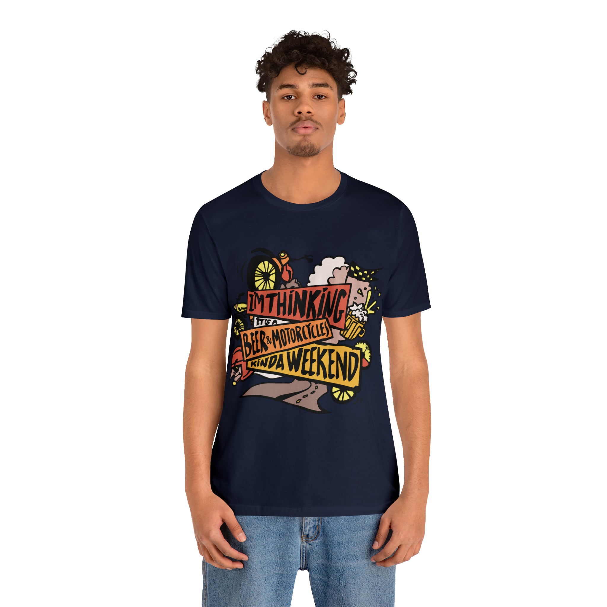 Beer and Motorcycle Shirt | Drink Beer Unisex T-Shirt