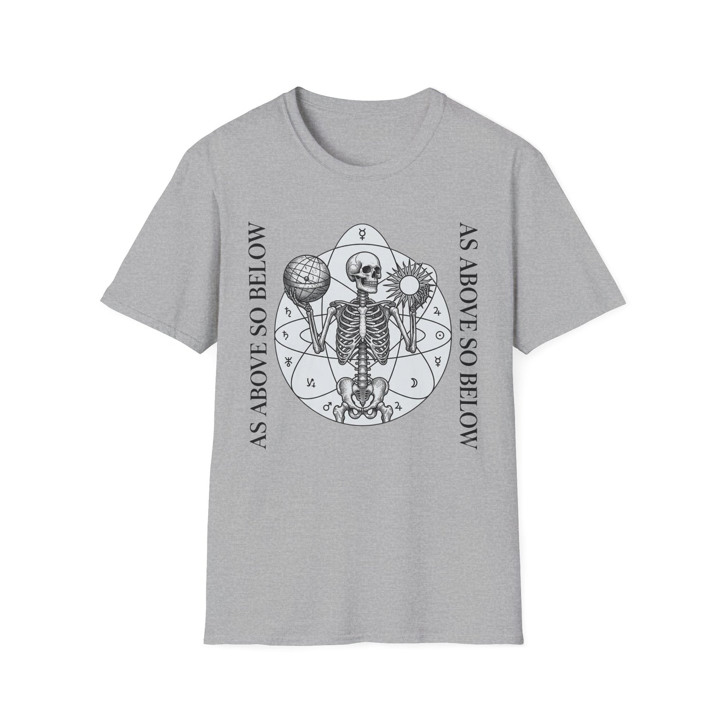 As Above So Below Skeleton T-Shirt