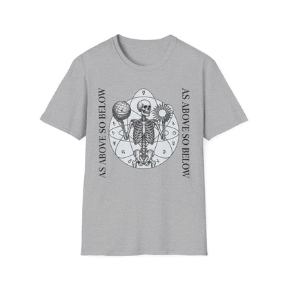 As Above So Below Skeleton T-Shirt