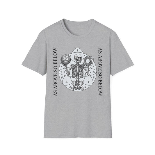 As Above So Below Skeleton T-Shirt