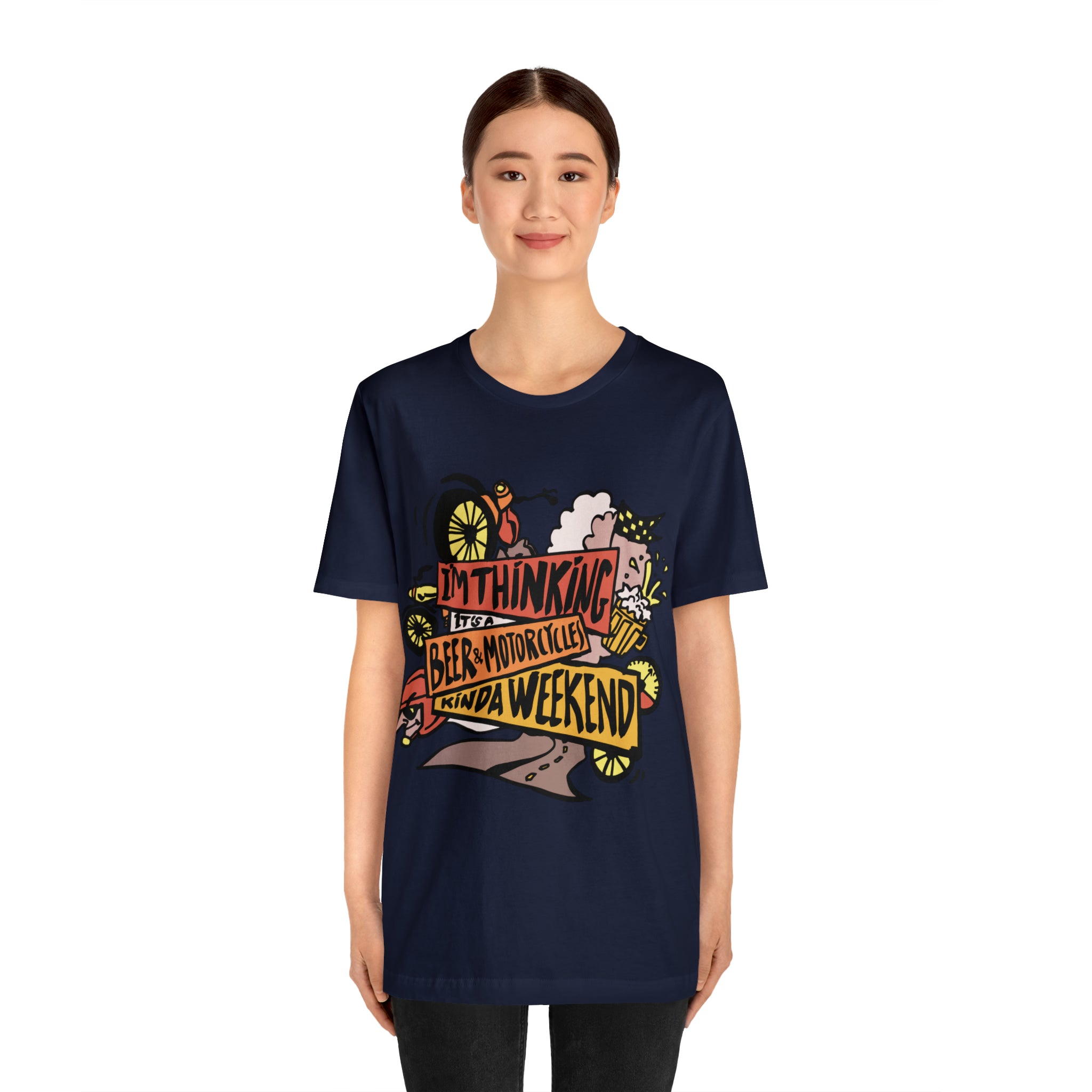 Beer and Motorcycle Shirt | Drink Beer Unisex T-Shirt