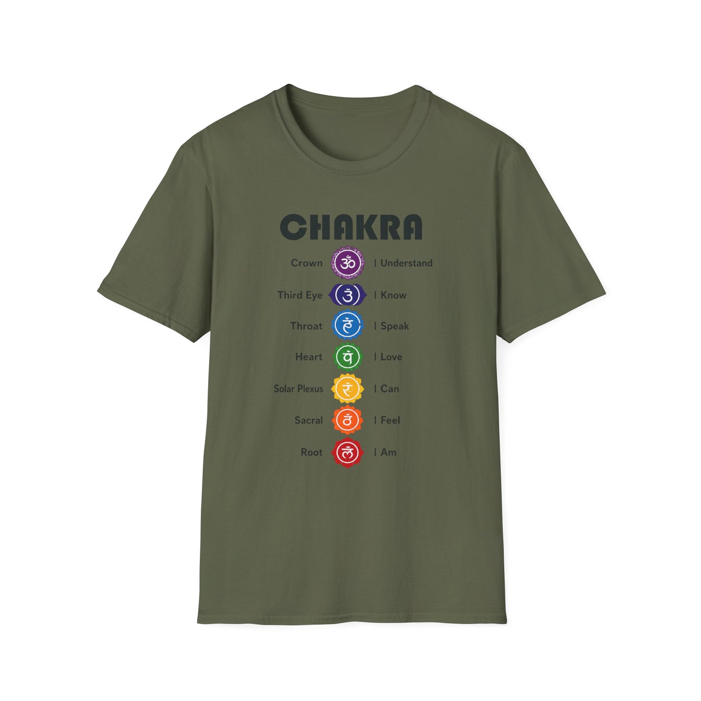 Chakra T-Shirt — Colorful 7 Chakra Alignment Yoga Tee