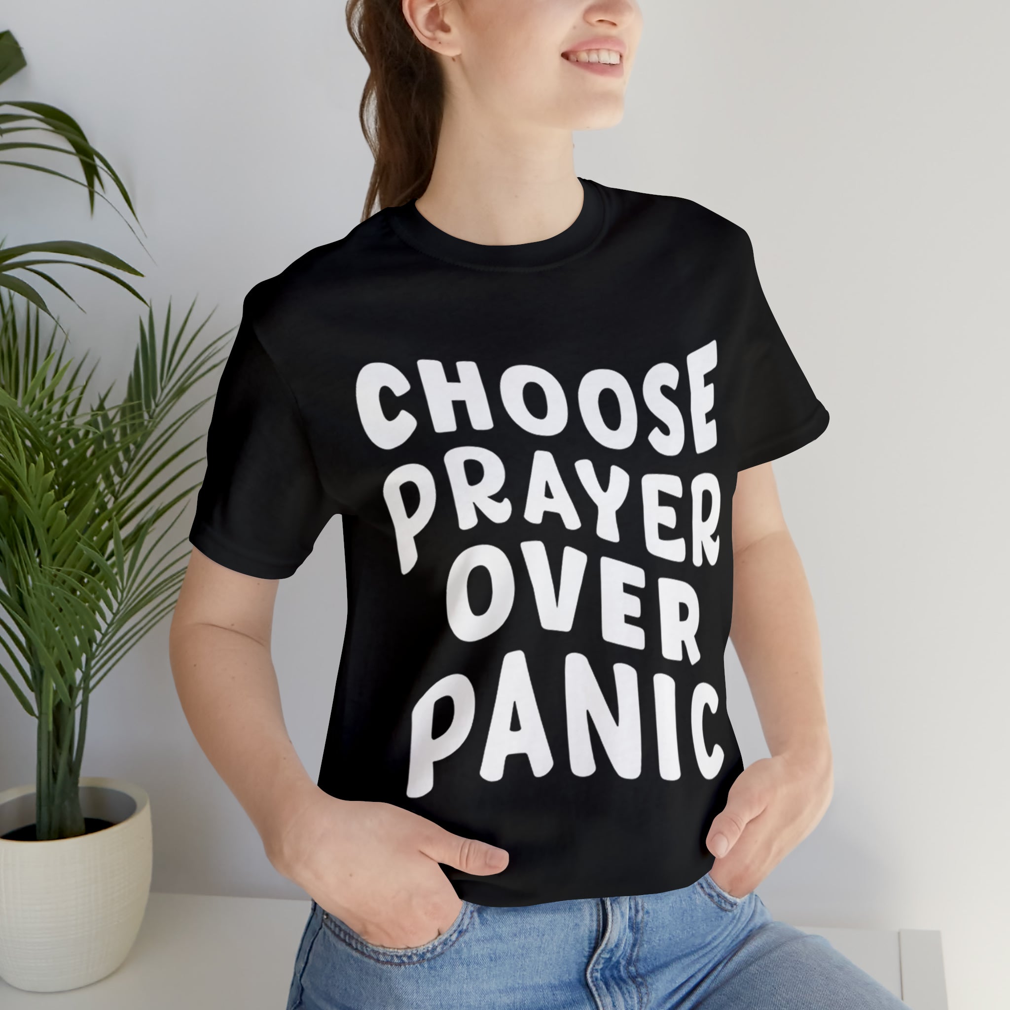Prayer Over Panic Unisex Shirt | Religious Shirt for Prayers