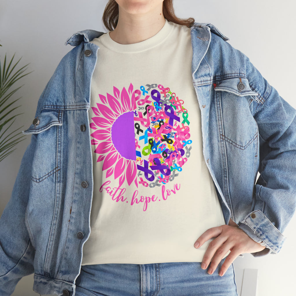 Faith Hope Love Shirt | Cancer Warrior Support Unisex T-Shirt