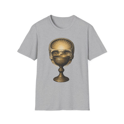 Golden Skull Chalice T-Shirt — Mystical Occult Graphic Tee