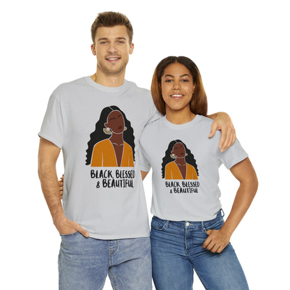 Black, Blessed & Beautiful Shirt | Empowered & Beautiful Cotton T-shirt