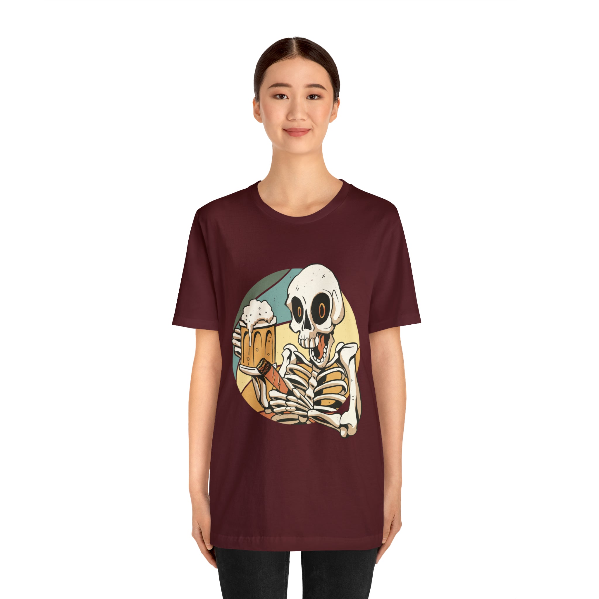 Skeleton Beer Shirt | Drink Beer Unisex T-Shirt