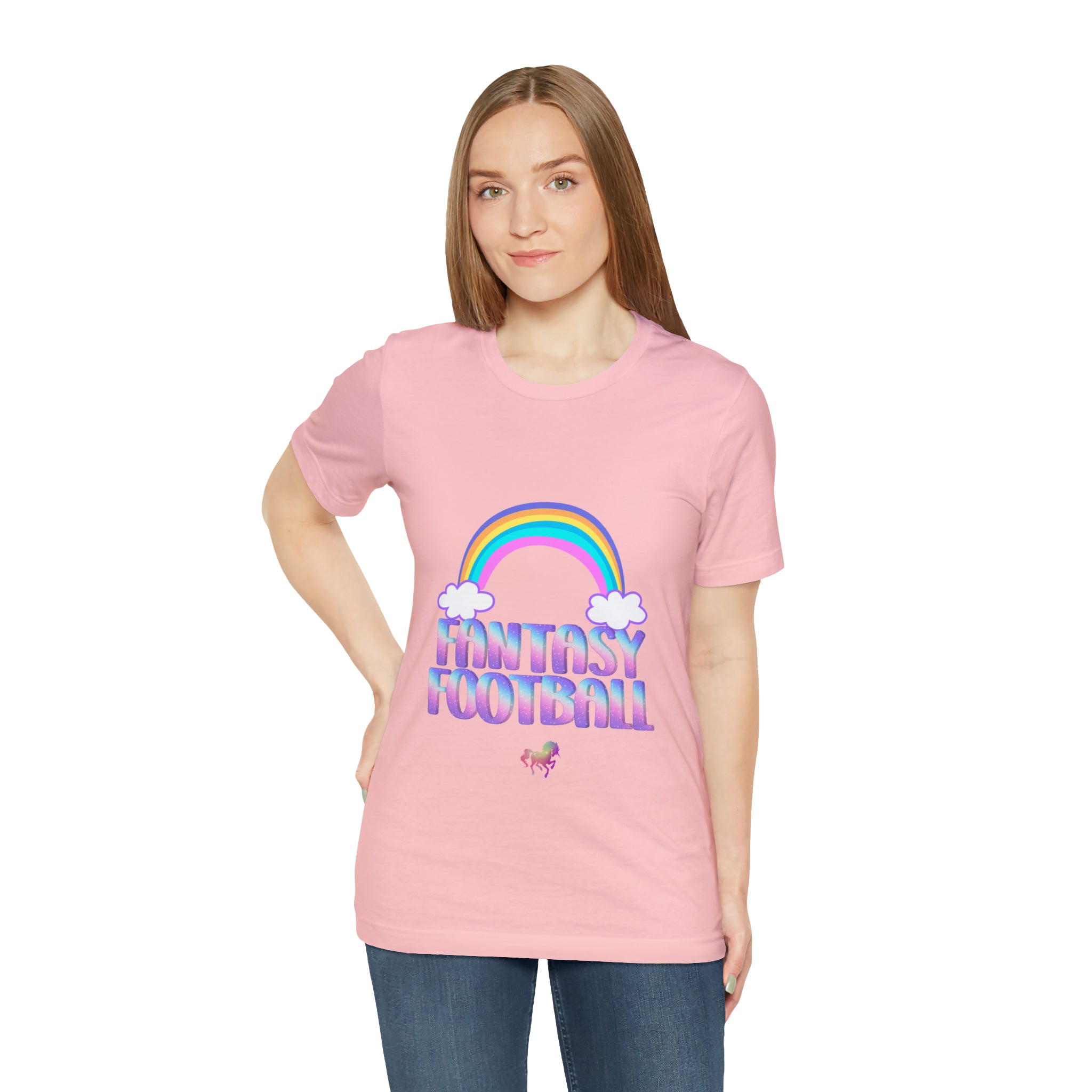 Cute Fantasy Football Shirt | Pink Cute Fantasy Football Unisex T-Shirt
