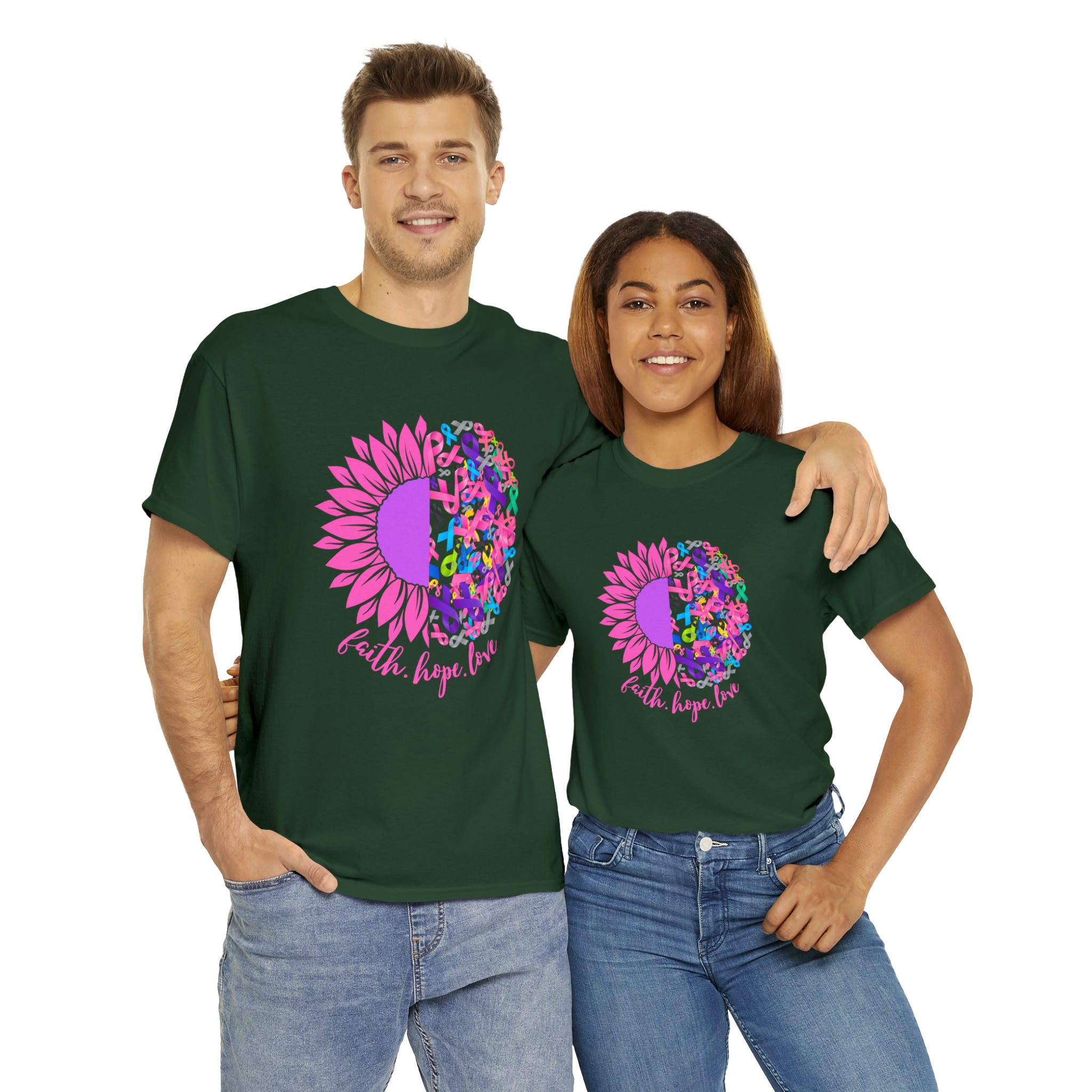 Faith Hope Love Shirt | Cancer Warrior Support Unisex T-Shirt