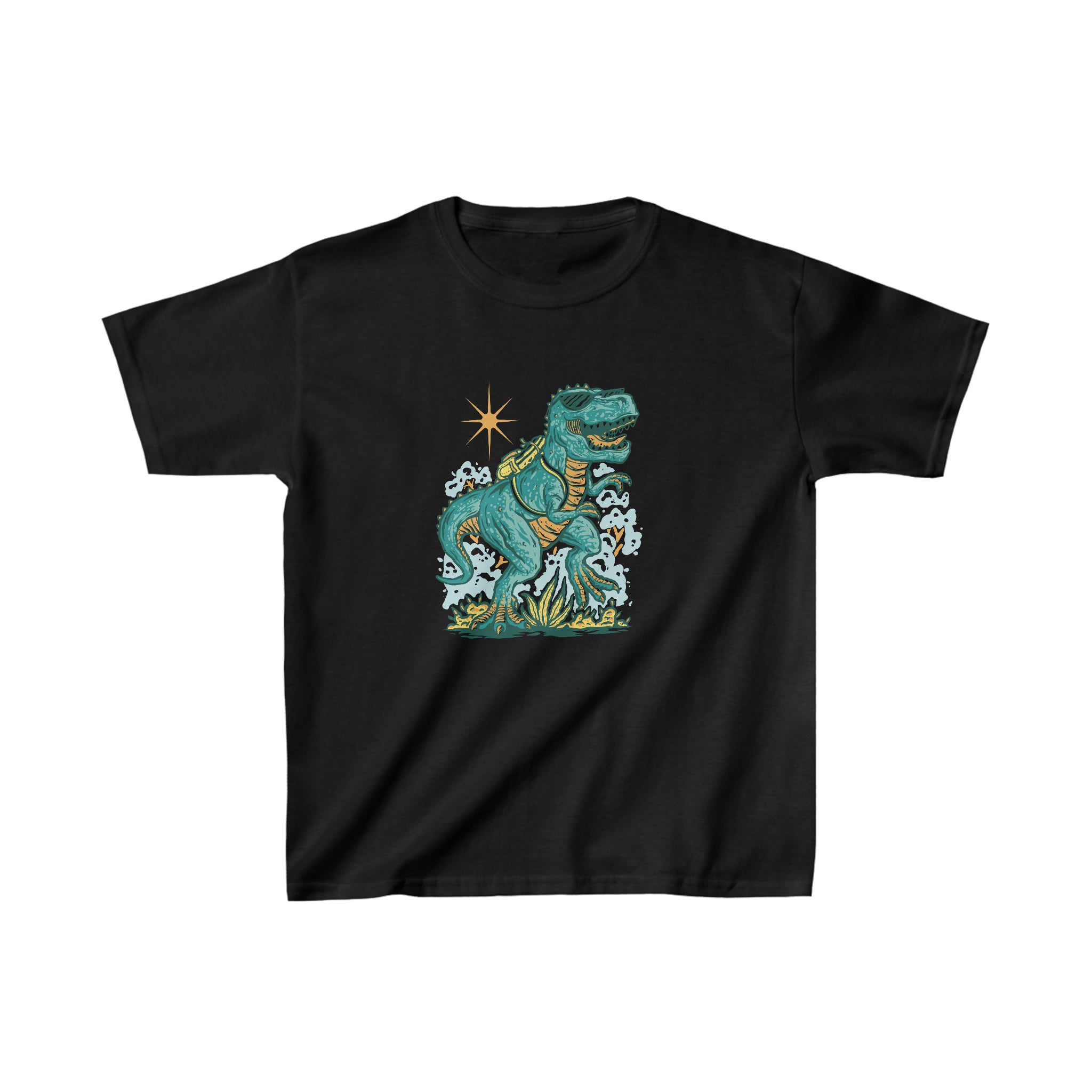 Dinosaur Roaring Through School | School Kids Heavy Cotton™ Tee