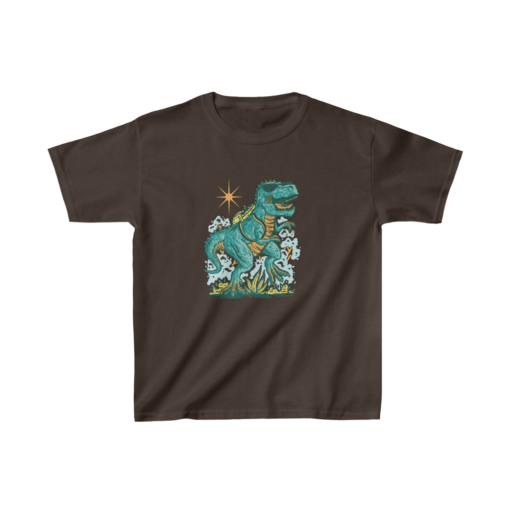 Dinosaur Roaring Through School | School Kids Heavy Cotton™ Tee