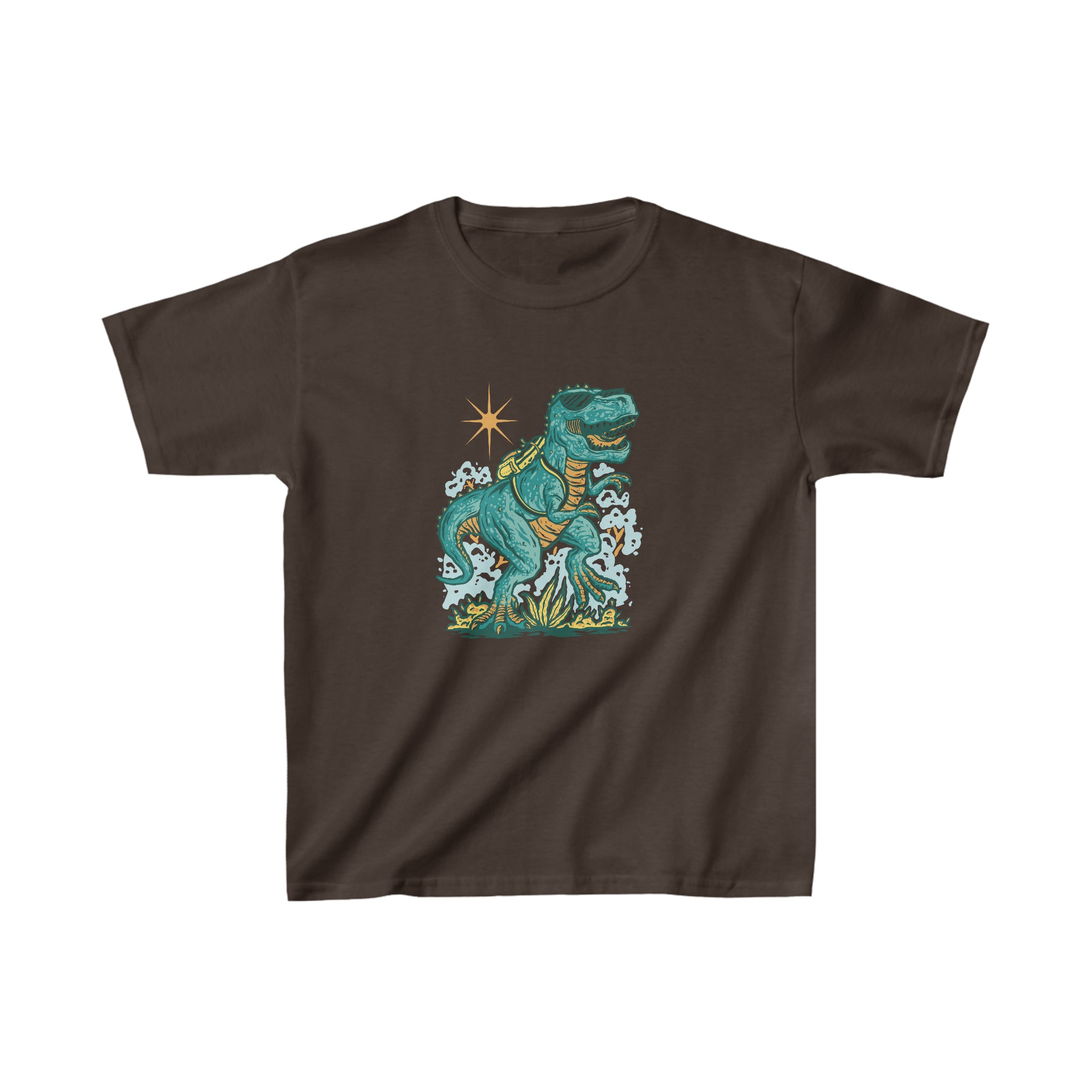 Dinosaur Roaring Through School | School Kids Heavy Cotton™ Tee