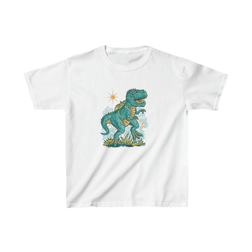 Dinosaur Roaring Through School | School Kids Heavy Cotton™ Tee