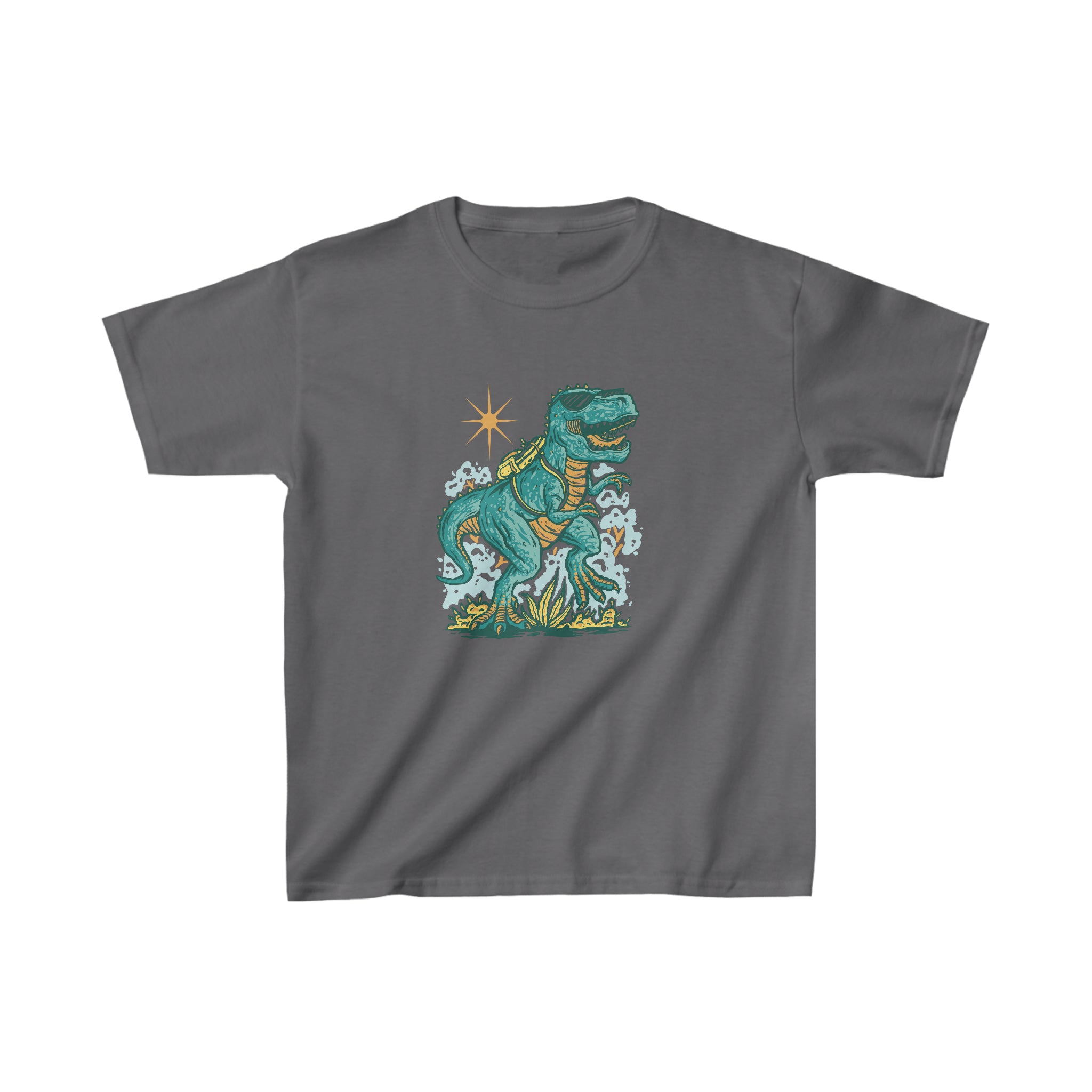 Dinosaur Roaring Through School | School Kids Heavy Cotton™ Tee