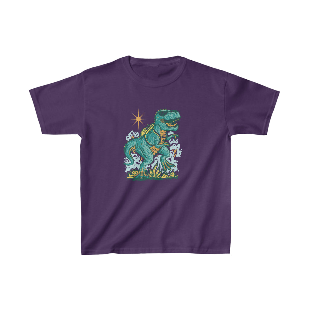 Dinosaur Roaring Through School | School Kids Heavy Cotton™ Tee