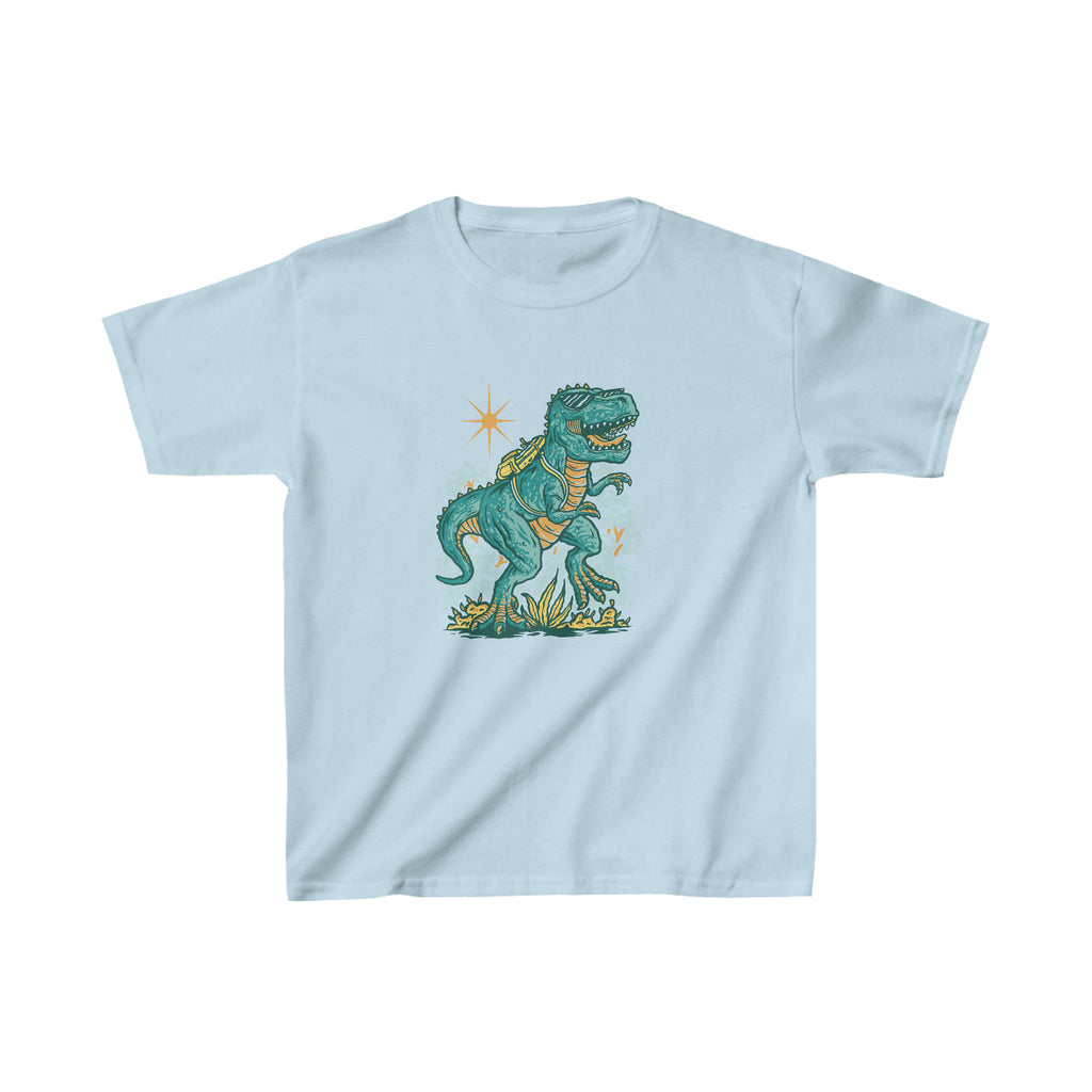Dinosaur Roaring Through School | School Kids Heavy Cotton™ Tee