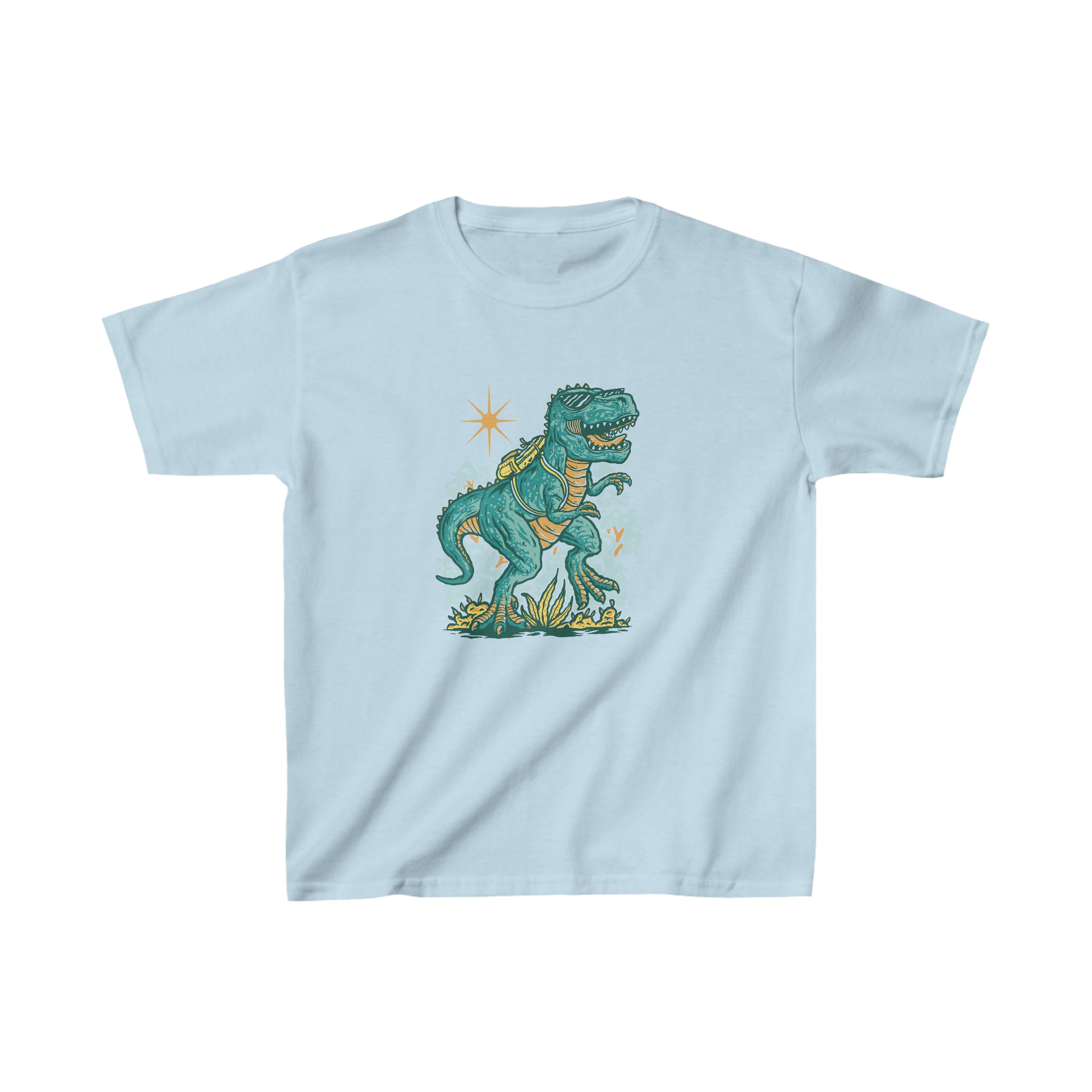 Dinosaur Roaring Through School | School Kids Heavy Cotton™ Tee