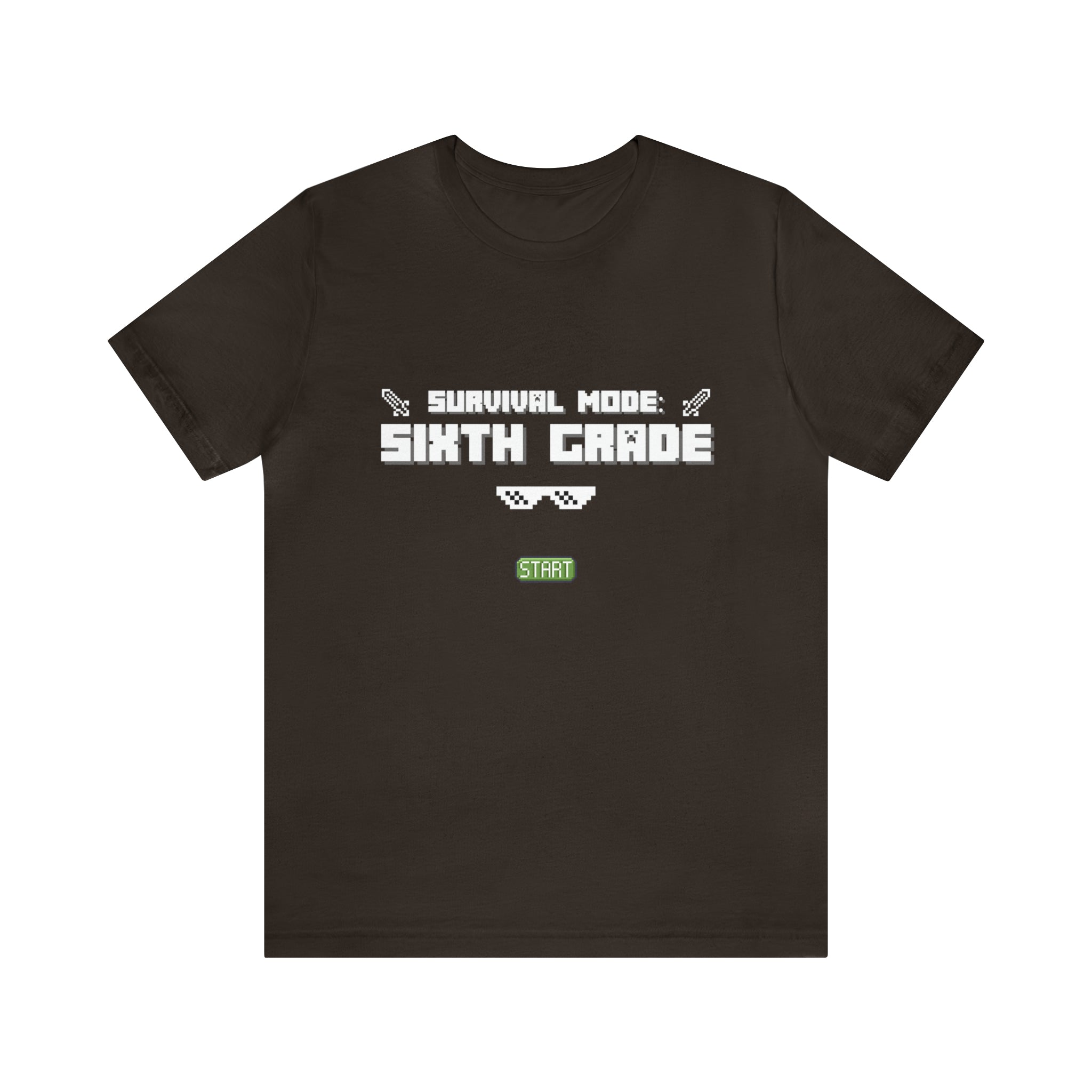 Sixth Grade Survival Mode Shirt | Minecraft School Unisex T-Shirt