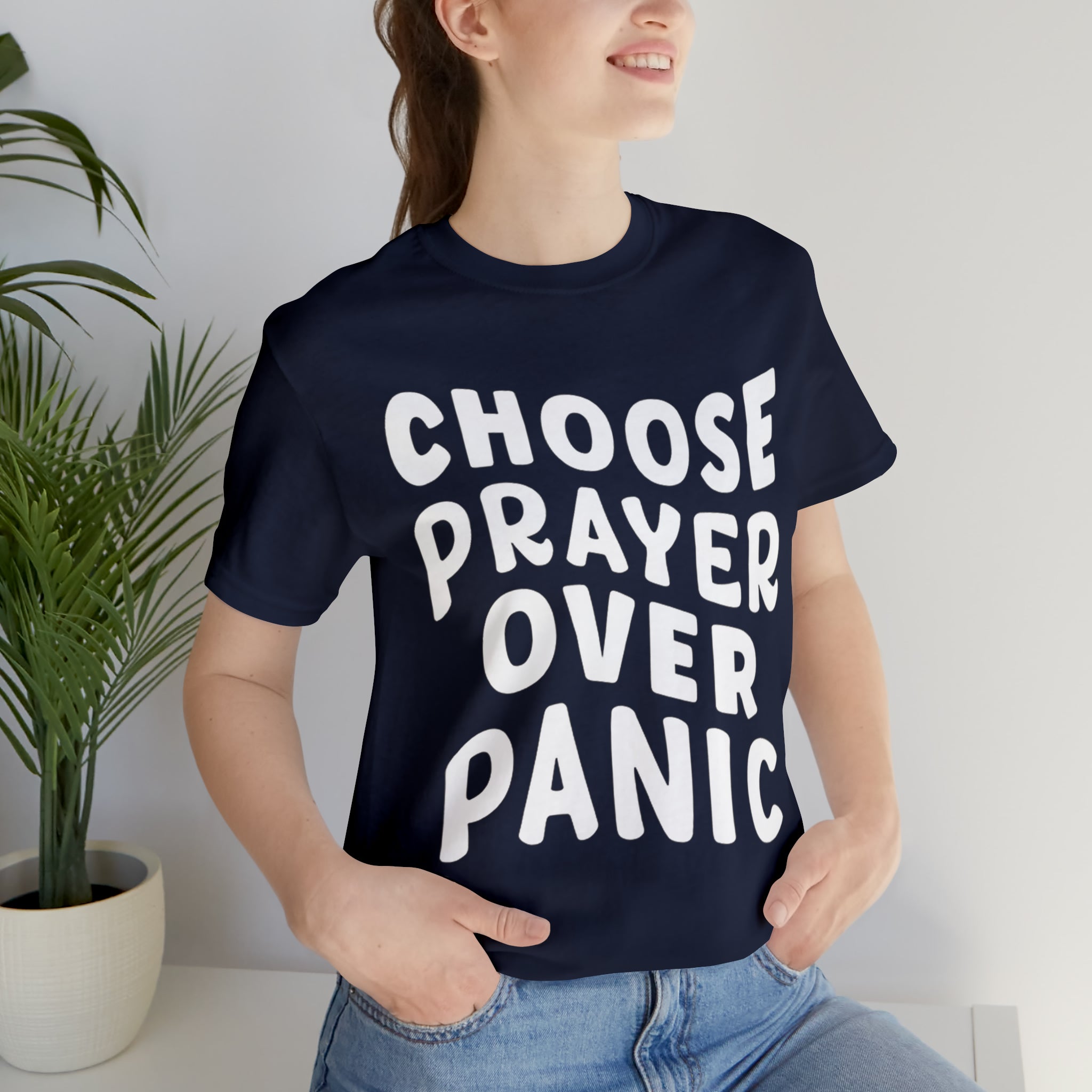 Prayer Over Panic Unisex Shirt | Religious Shirt for Prayers