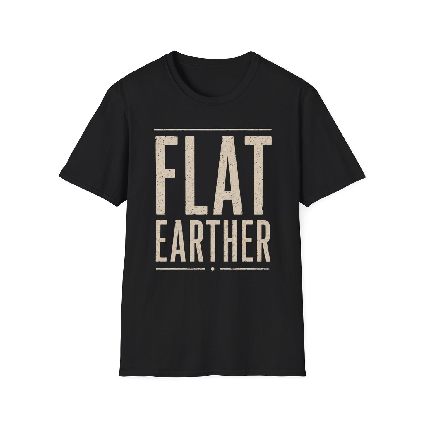 Flat Earther T‑Shirt — Bold Vintage Graphic Tee
