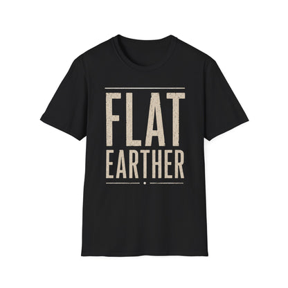Flat Earther T‑Shirt — Bold Vintage Graphic Tee