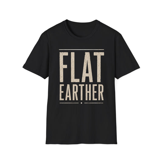 Flat Earther T‑Shirt — Bold Vintage Graphic Tee