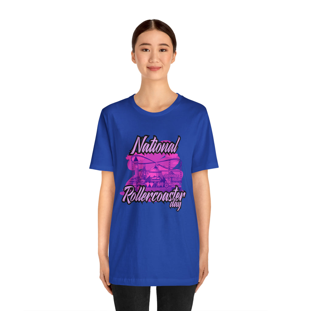 National Rollercoaster Day Pink Shirt | Carnival Ride T-Shirt
