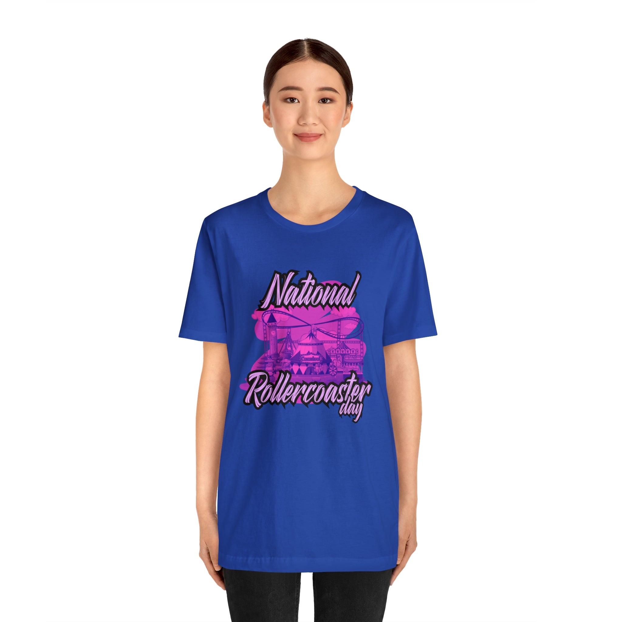 National Rollercoaster Day Pink Shirt | Carnival Ride T-Shirt