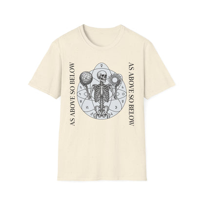 As Above So Below Skeleton T-Shirt