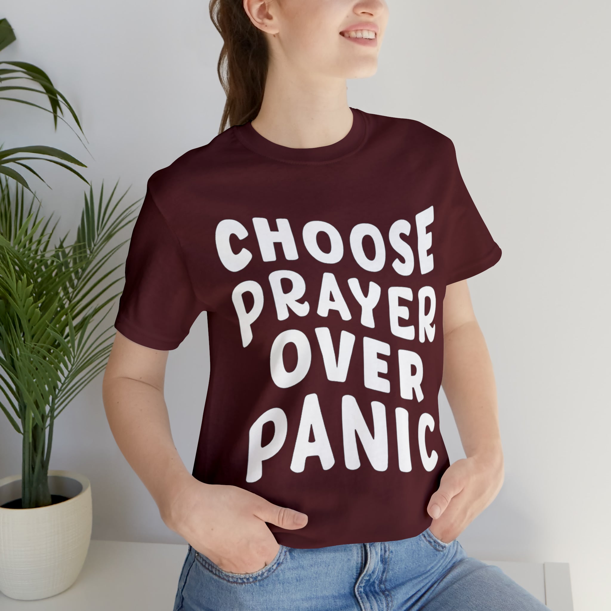 Prayer Over Panic Unisex Shirt | Religious Shirt for Prayers