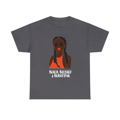 Black Blessed And Beautiful Shirt | Empowered & Beautiful Cotton T-shirt