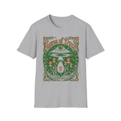 Mushroom 'Spores of Truth' T-Shirt — Psychedelic Fungi Graphic Tee