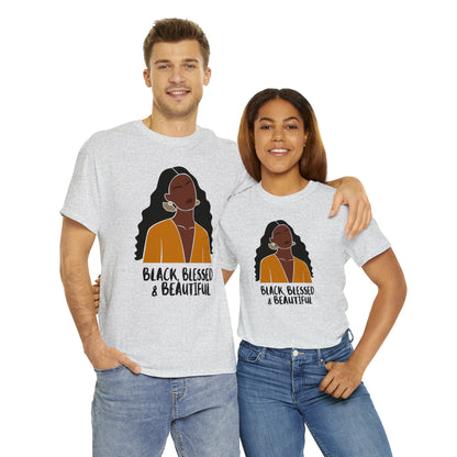 Black, Blessed & Beautiful Shirt | Empowered & Beautiful Cotton T-shirt