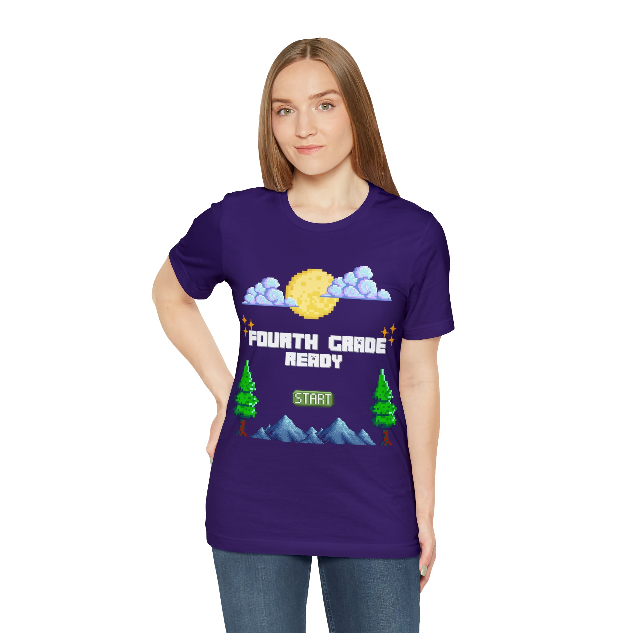 Fourth Grade Ready Pixel Shirt | Minecraft Unisex T-Shirt