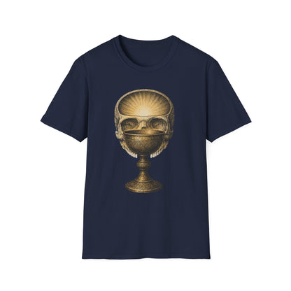 Golden Skull Chalice T-Shirt — Mystical Occult Graphic Tee