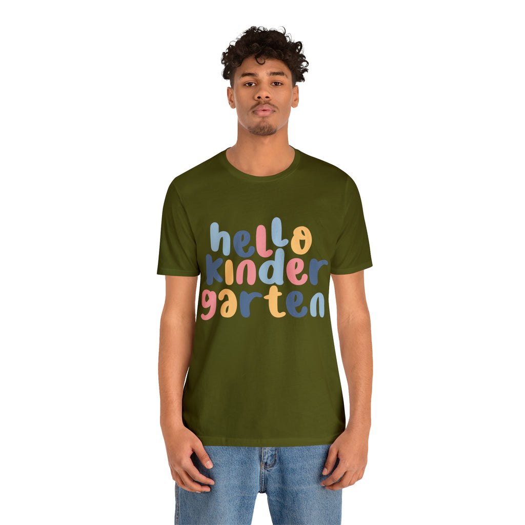 Hello Kindergarten School Shirt | First day of School Unisex T-Shirt