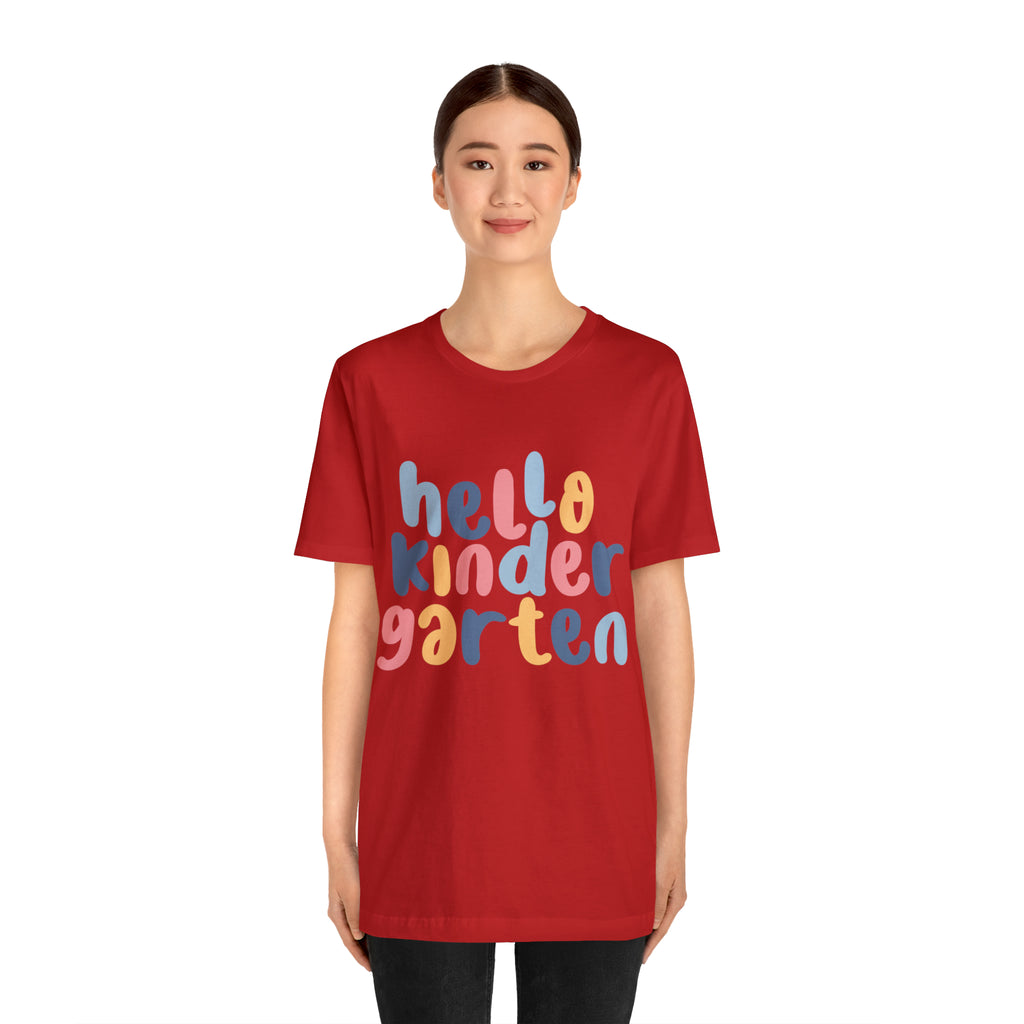 Hello Kindergarten School Shirt | First day of School Unisex T-Shirt