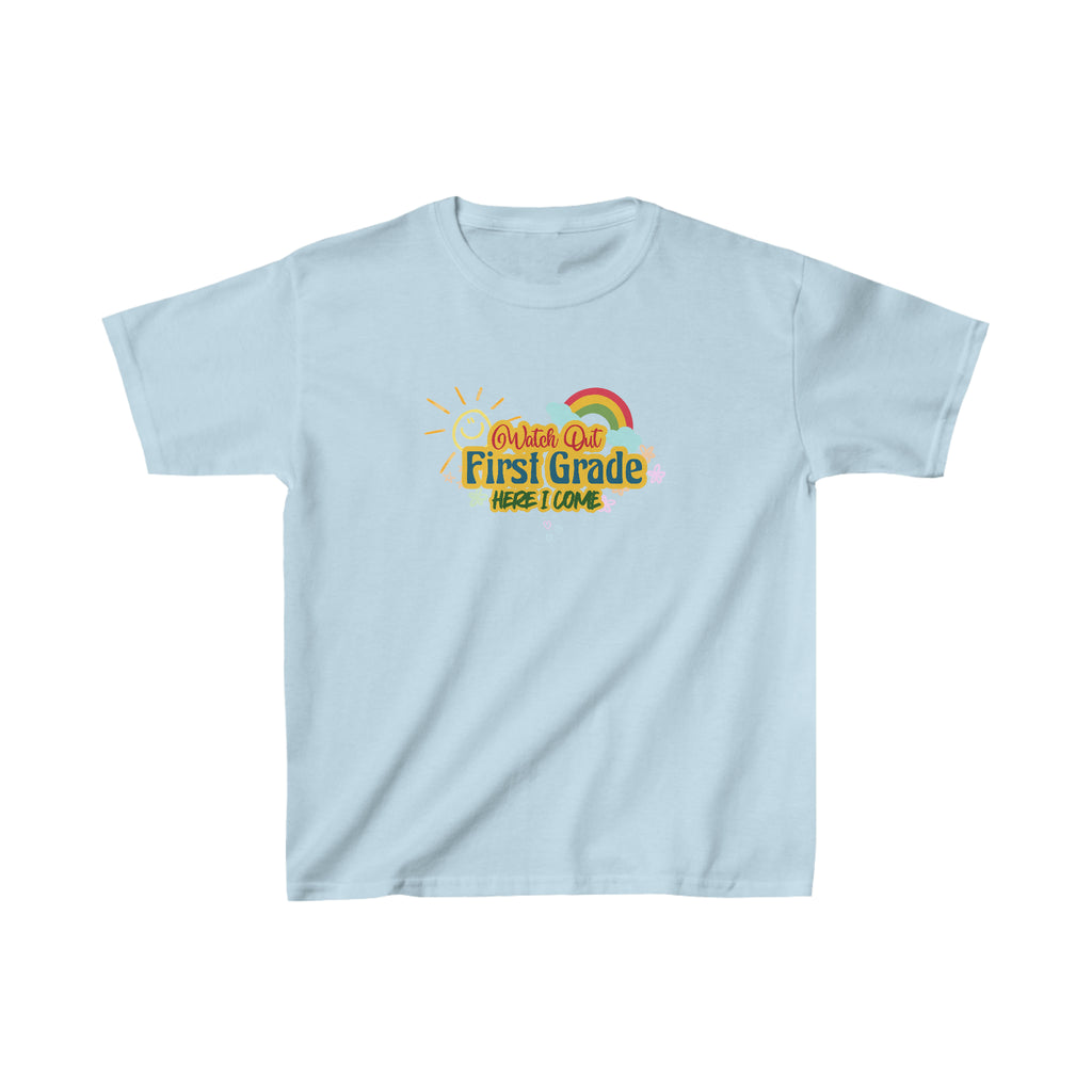 Watch Out First Grade Shirt | School Kids Heavy Cotton™ Tee