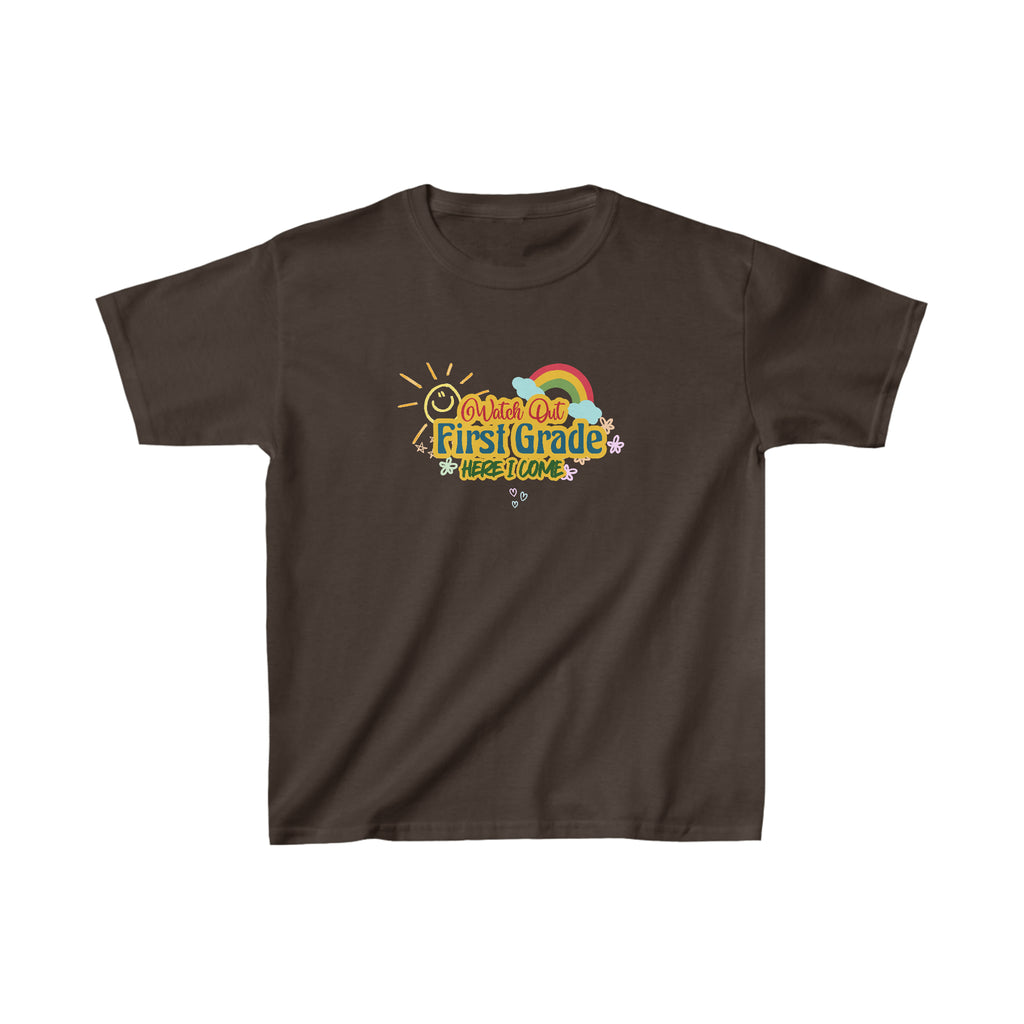 Watch Out First Grade Shirt | School Kids Heavy Cotton™ Tee