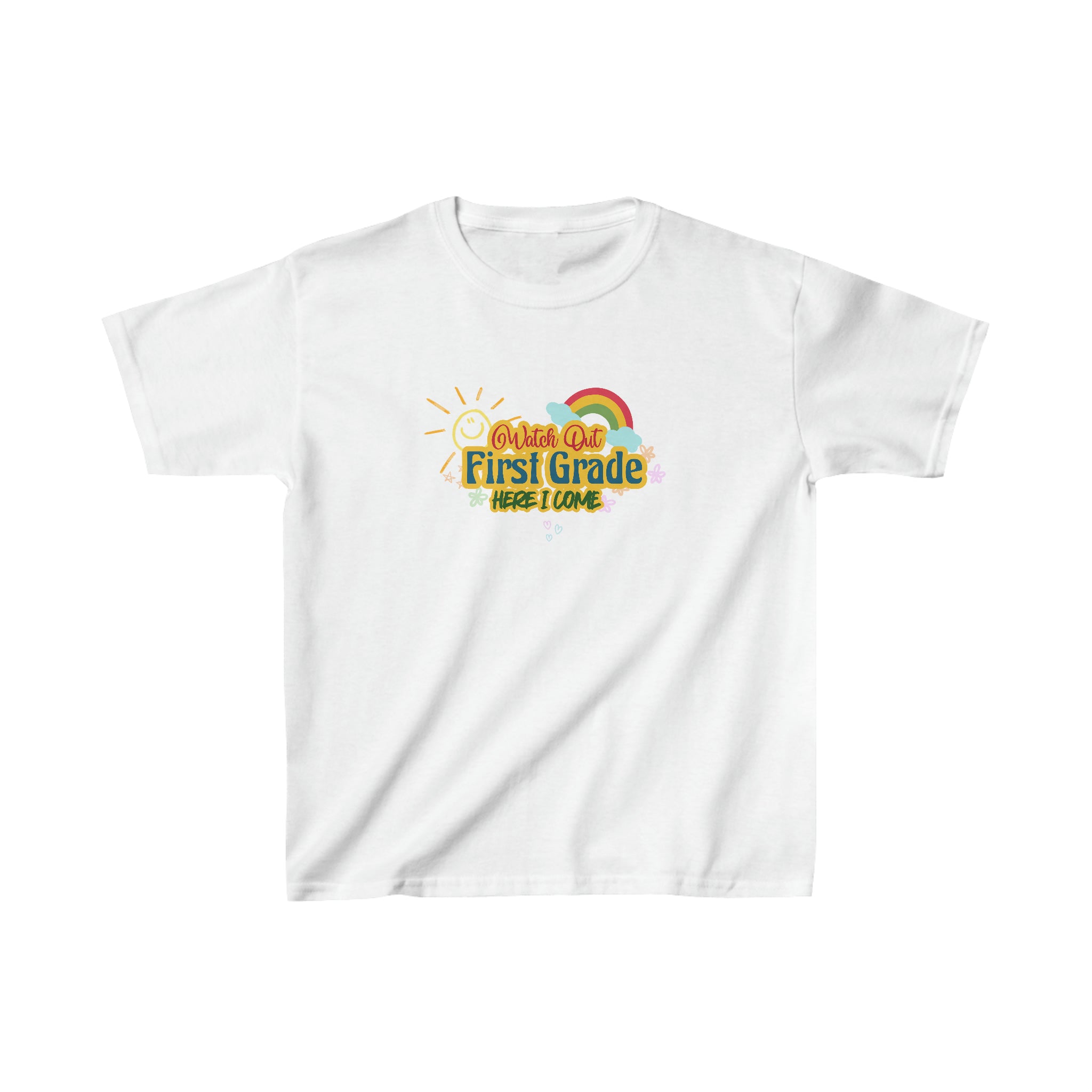 Watch Out First Grade Shirt | School Kids Heavy Cotton™ Tee
