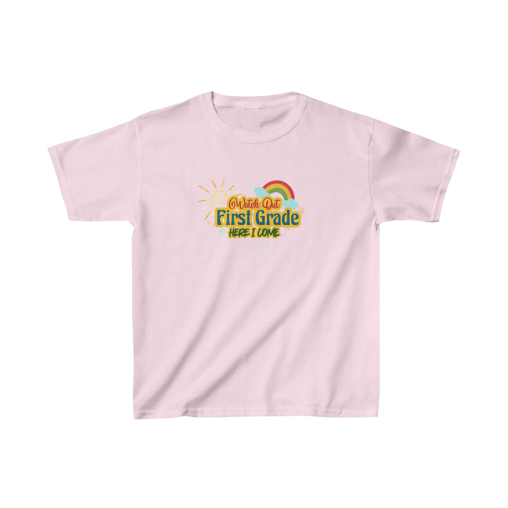Watch Out First Grade Shirt | School Kids Heavy Cotton™ Tee
