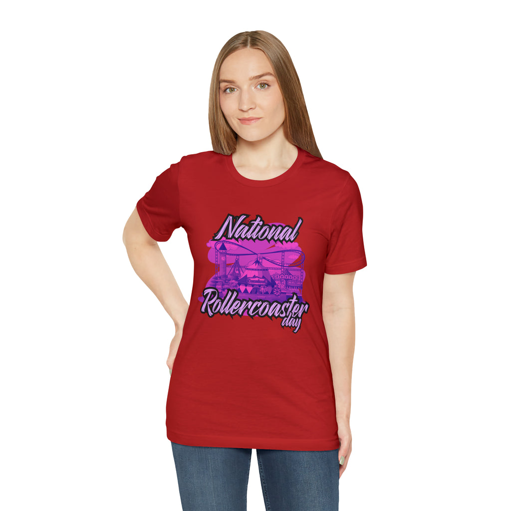 National Rollercoaster Day Pink Shirt | Carnival Ride T-Shirt