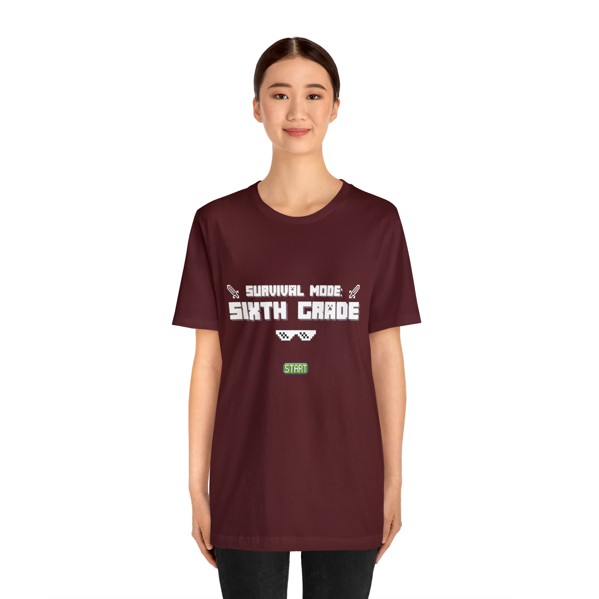 Sixth Grade Survival Mode Shirt | Minecraft School Unisex T-Shirt
