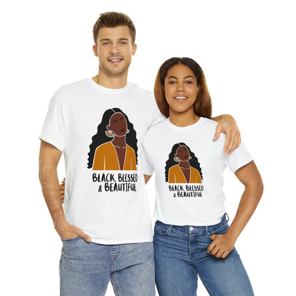 Black, Blessed & Beautiful Shirt | Empowered & Beautiful Cotton T-shirt