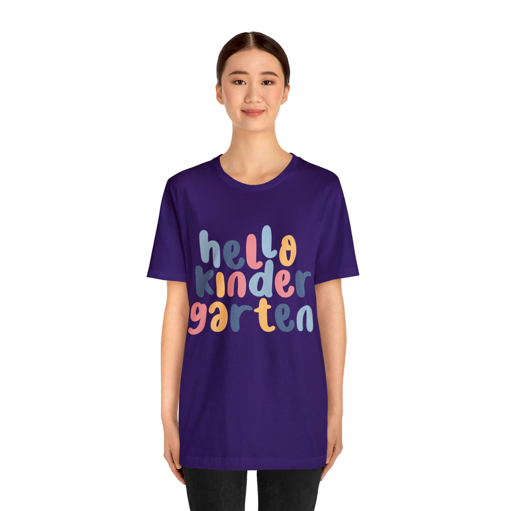 Hello Kindergarten School Shirt | First day of School Unisex T-Shirt