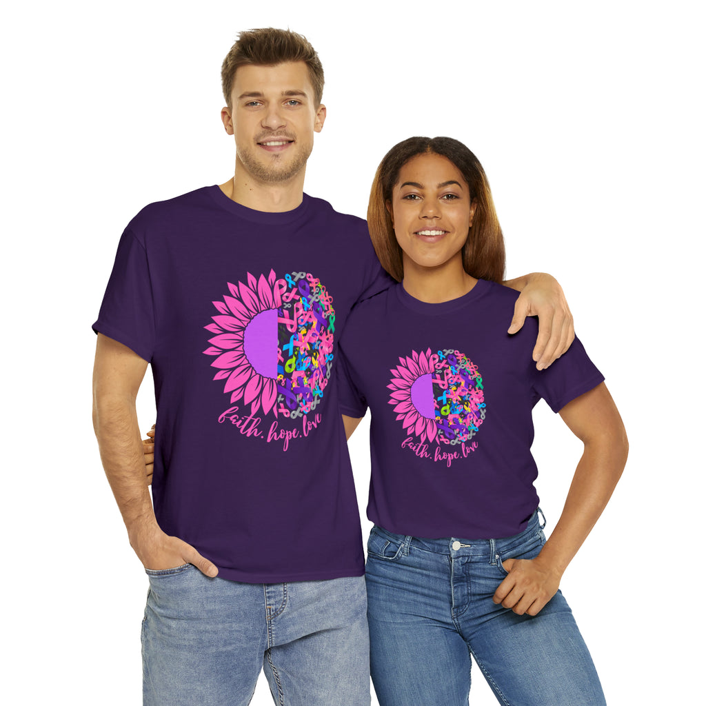 Faith Hope Love Shirt | Cancer Warrior Support Unisex T-Shirt